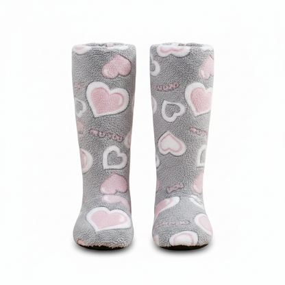 Fluffy Heart Boots - Different Angle